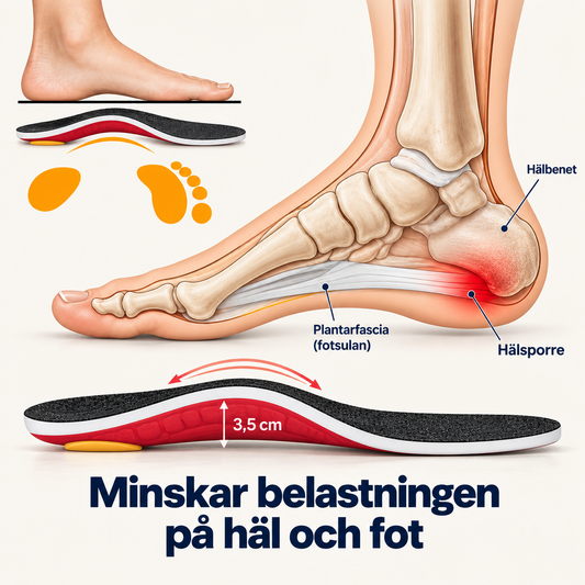 Orthopedic insoles – Relieves the heels and supports the arch of the foot