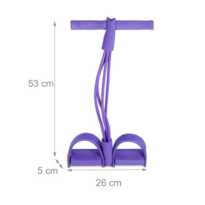 Multifunctional training band with foot loop for effective full body training