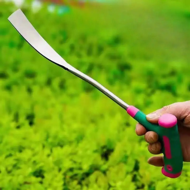 Stainless garden spade for weeding and vegetable digging.