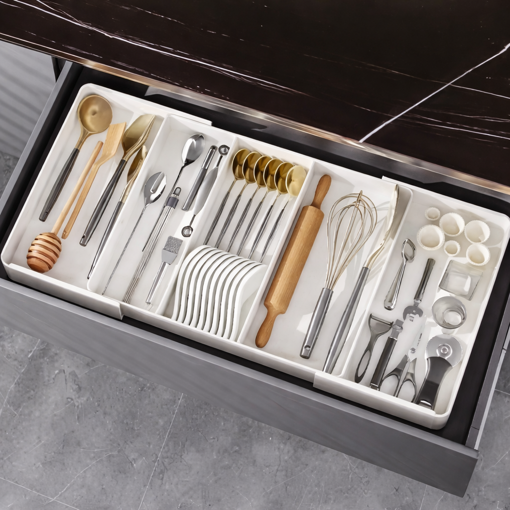 Drawer organizer with smart storage