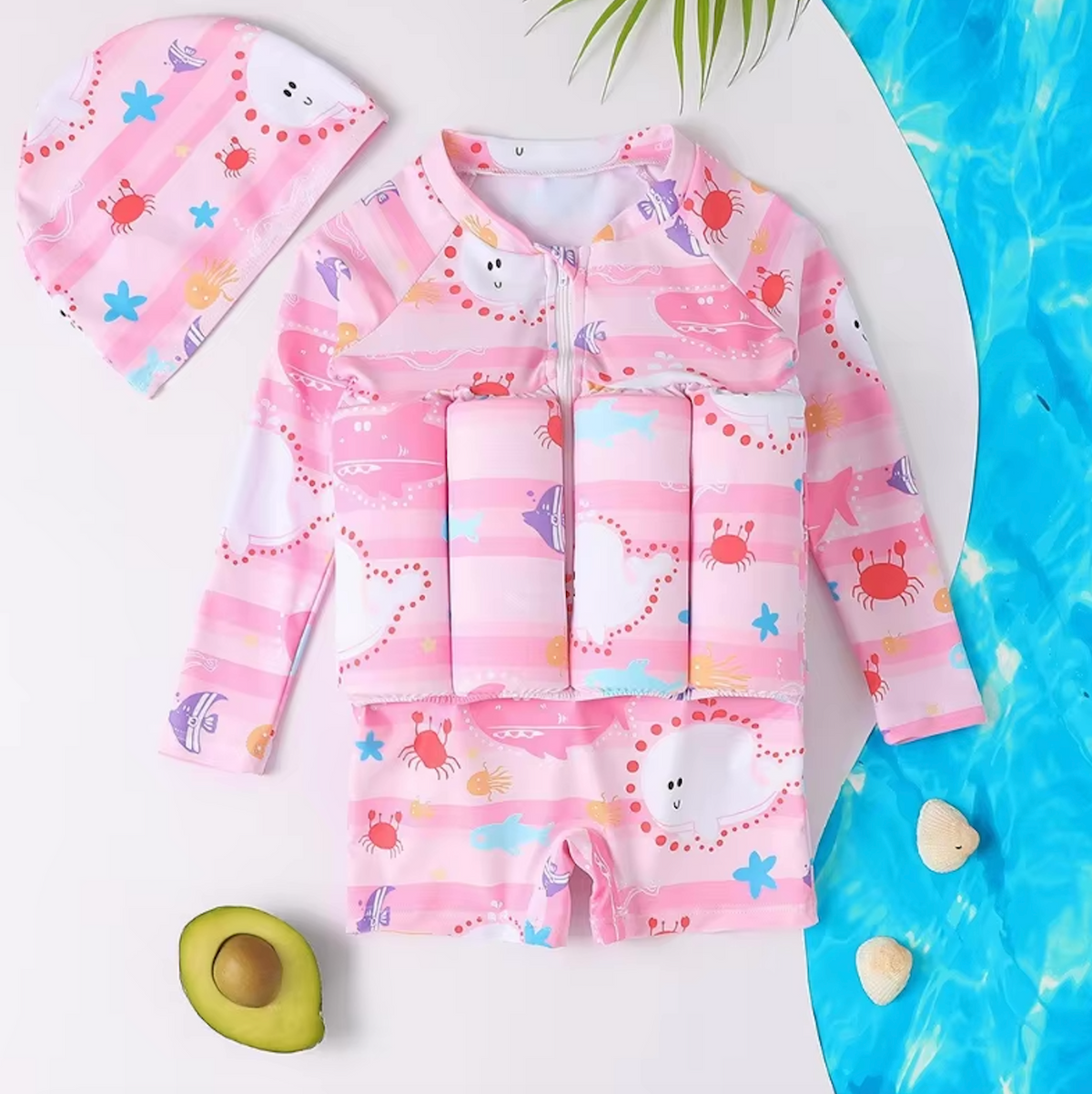 3-in-1 floating swimsuit with UV protection SPF 50+