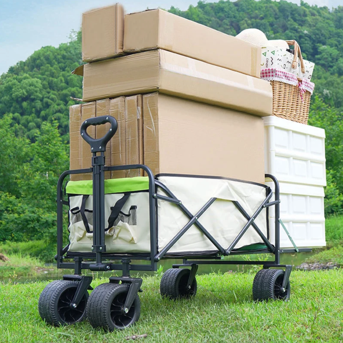 GoCarry Collapsible Cargo Trolley - For beach, garden & shopping