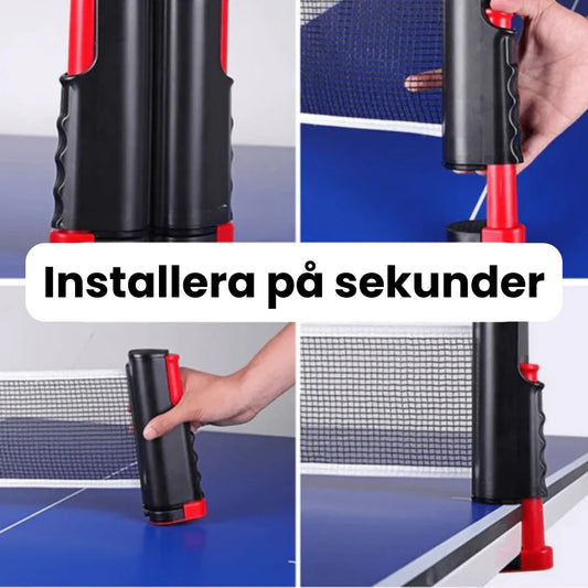 Portable Table Tennis Set - Retractable Ping Pong Net + Rackets & Balls