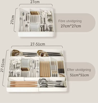 Drawer organizer with smart storage