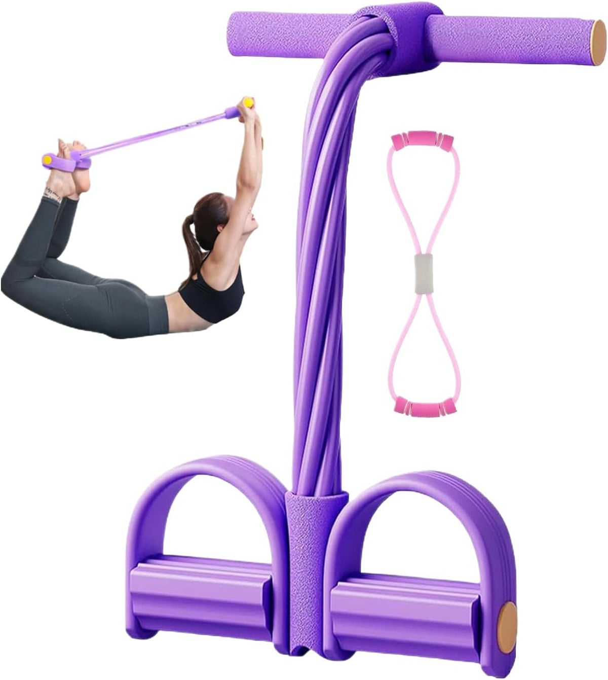 Multifunctional training band with foot loop for effective full body training