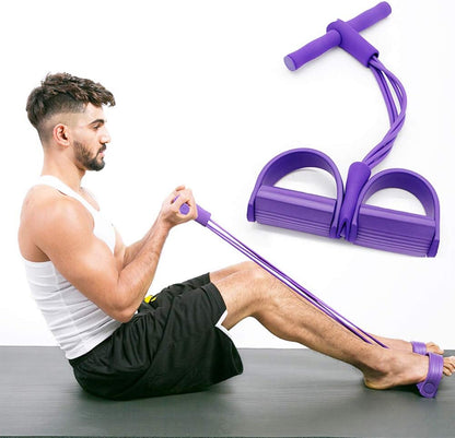 Multifunctional training band with foot loop for effective full body training
