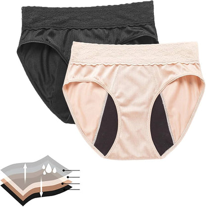 Menstrual panties and bathing briefs with high absorption