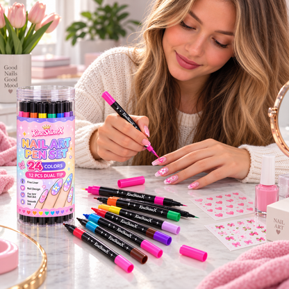 NailArt Studio – 14 double sided nail pens + FREE stickers