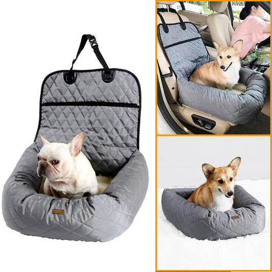 2-in-1 car seat cushion and dog bed