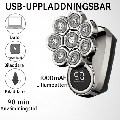 Exclusive 6-in-1 shaver - grooming kit for head and face