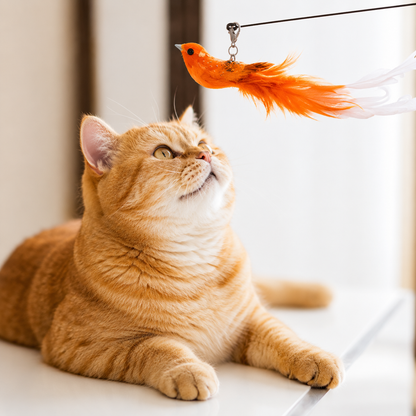 Feather hunting – For the cat, play is not just play