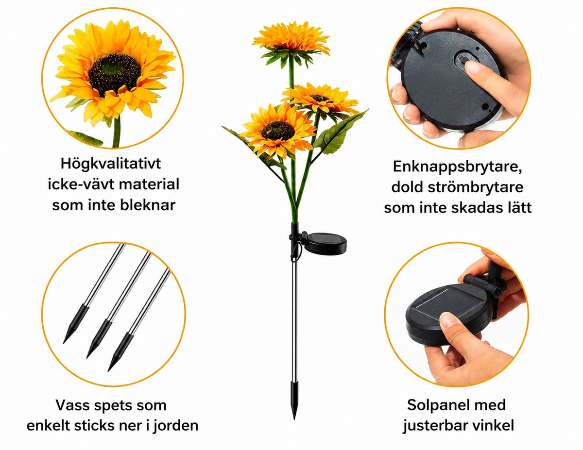 Sunflower Light – Atmospheric garden lighting with solar energy