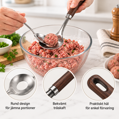 Smart meatball shaper - smoother shape, easier cooking