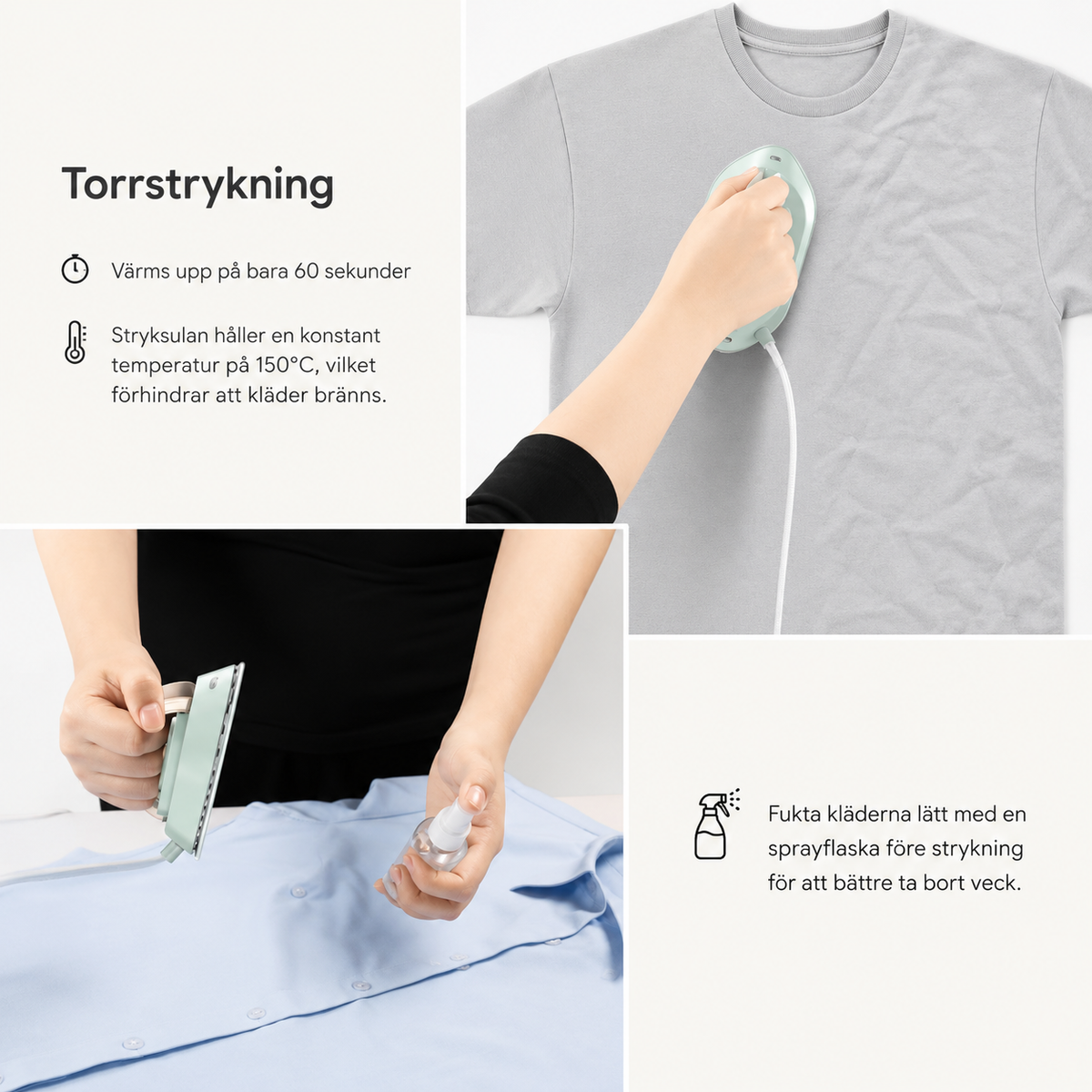 Compact iron - Perfectly ironed clothes wherever you are