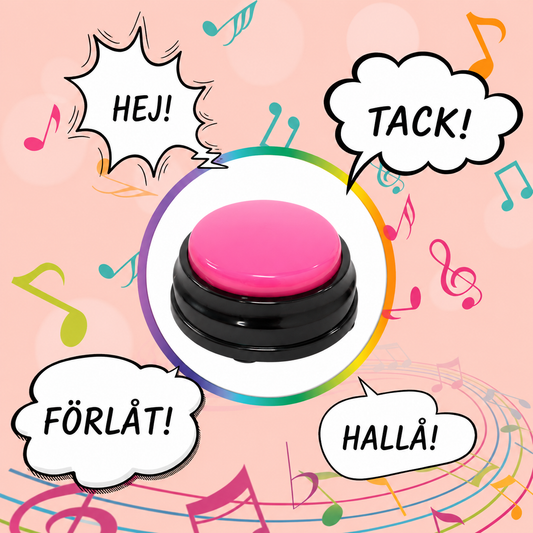 Talking button with voice recording for dogs and cats