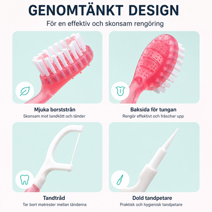 Portable Toothbrush with Toothpaste &amp; Floss (20-pack)