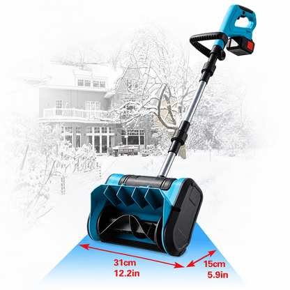 Battery powered snow shovel