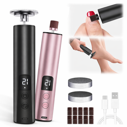 SmoothHeel™ Electric foot file and nail file 2-in-1