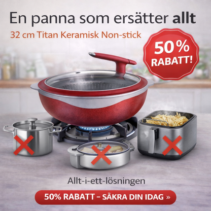 Titanic Premium Ceramic Multipan 32 cm with Steam function