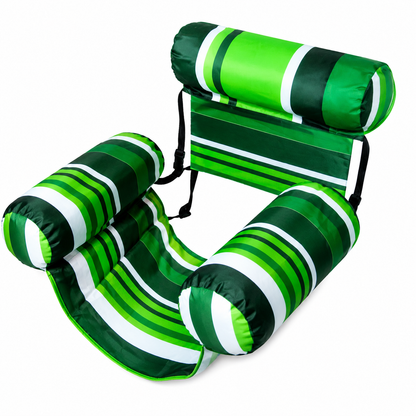 Inflatable floating chair with backrest