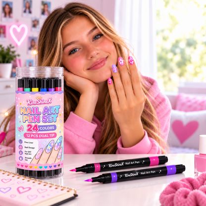 NailArt Studio – 14 double sided nail pens + FREE stickers