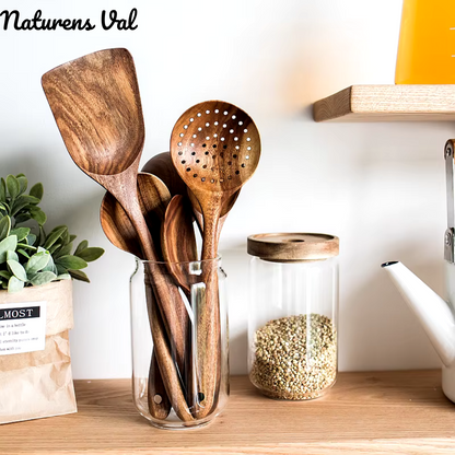Nature's Choice™ Kitchen Utensils in Natural Wood