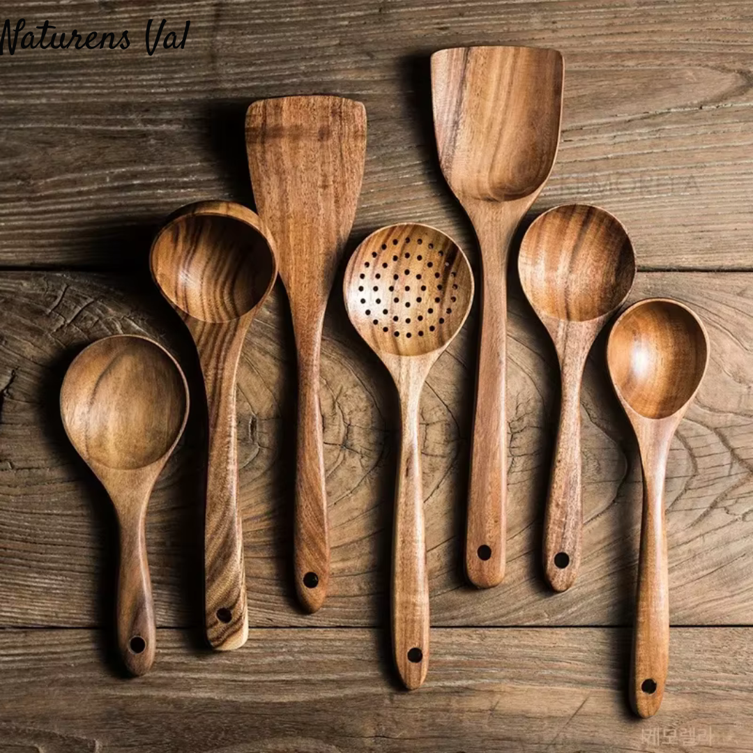 Nature's Choice™ Kitchen Utensils in Natural Wood