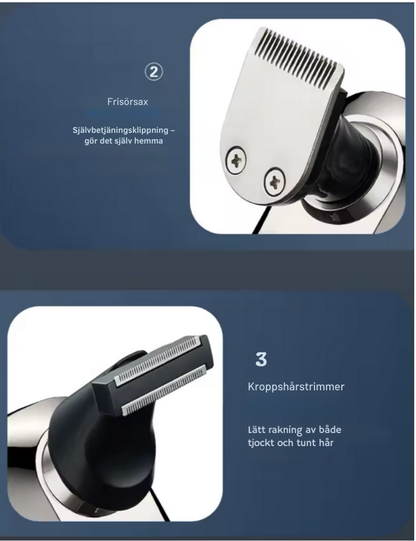 Exclusive 6-in-1 shaver - grooming kit for head and face