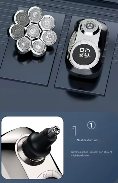 Exclusive 6-in-1 shaver - grooming kit for head and face