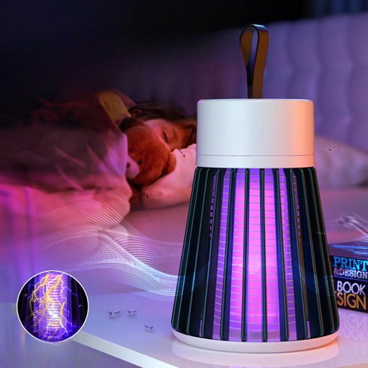 Anti-mosquito lamp with electric shock cordless