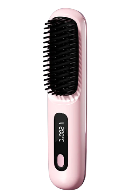 Portable Heat Brush - Smooth, styled hair in minutes