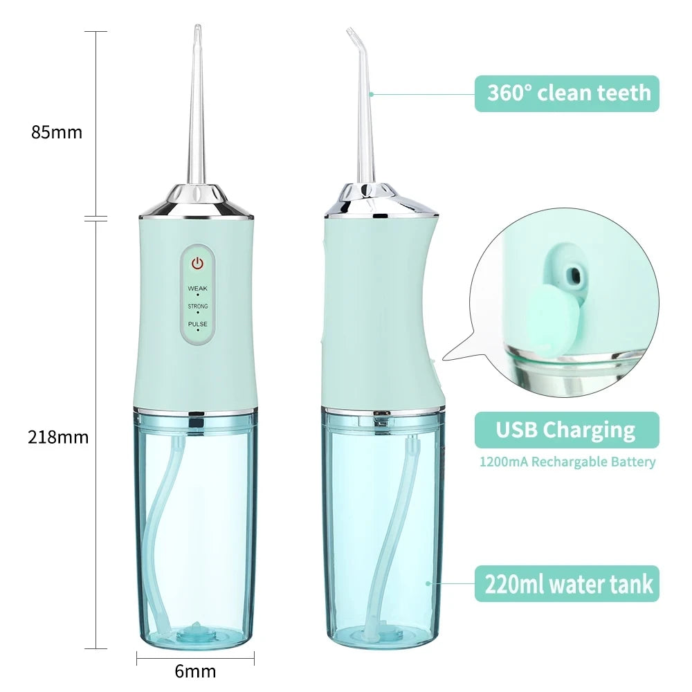 AquaFloss: water jet for deep tooth cleaning!