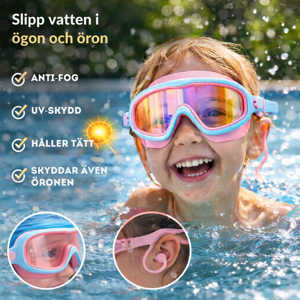 AquaGuard – swimming goggles for children with ear protection (2-14 years)