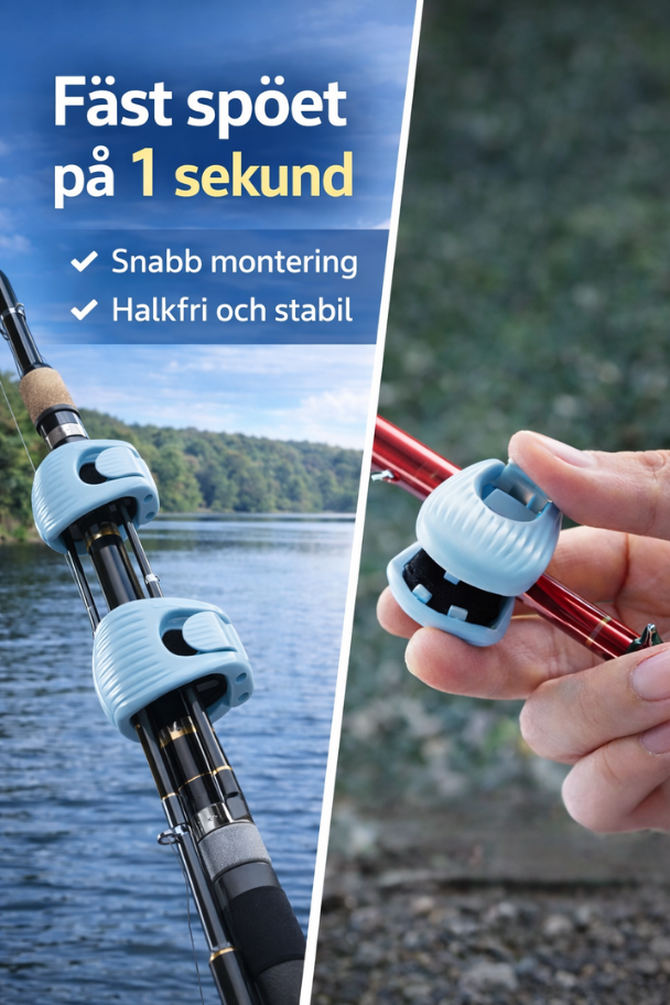 LureGuard - 5 Piece Smart Fishing Set; incl 2 rod holders and 3 protective cases for fishing tackle