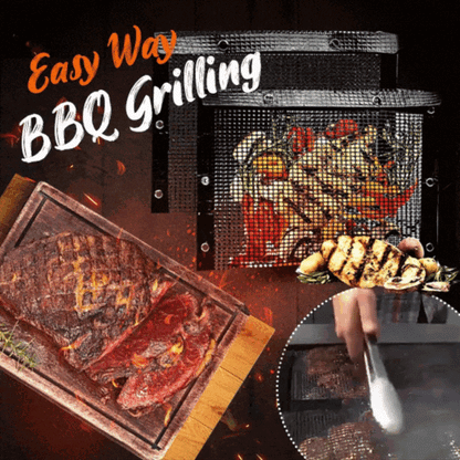 Anti-stick and reusable mesh grill bags