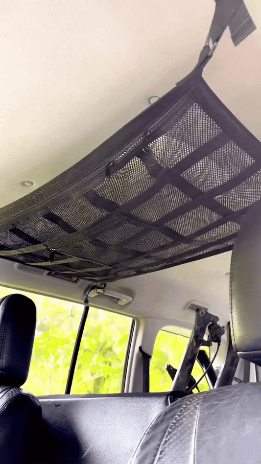 Storage net for the car's roof