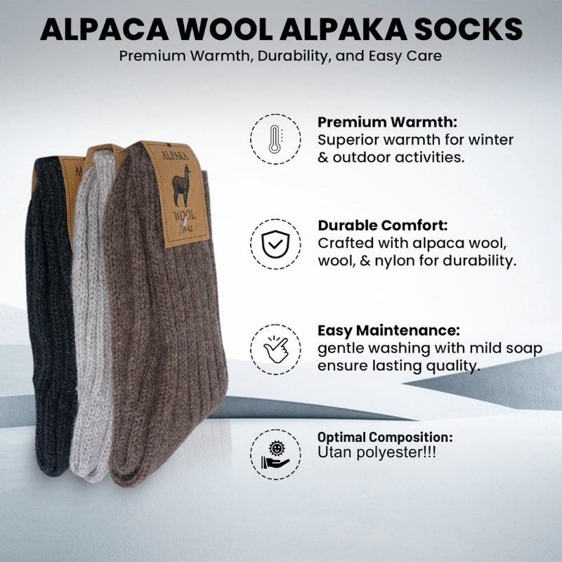 Alpaca Wool Socks - natural warmth for cold feet