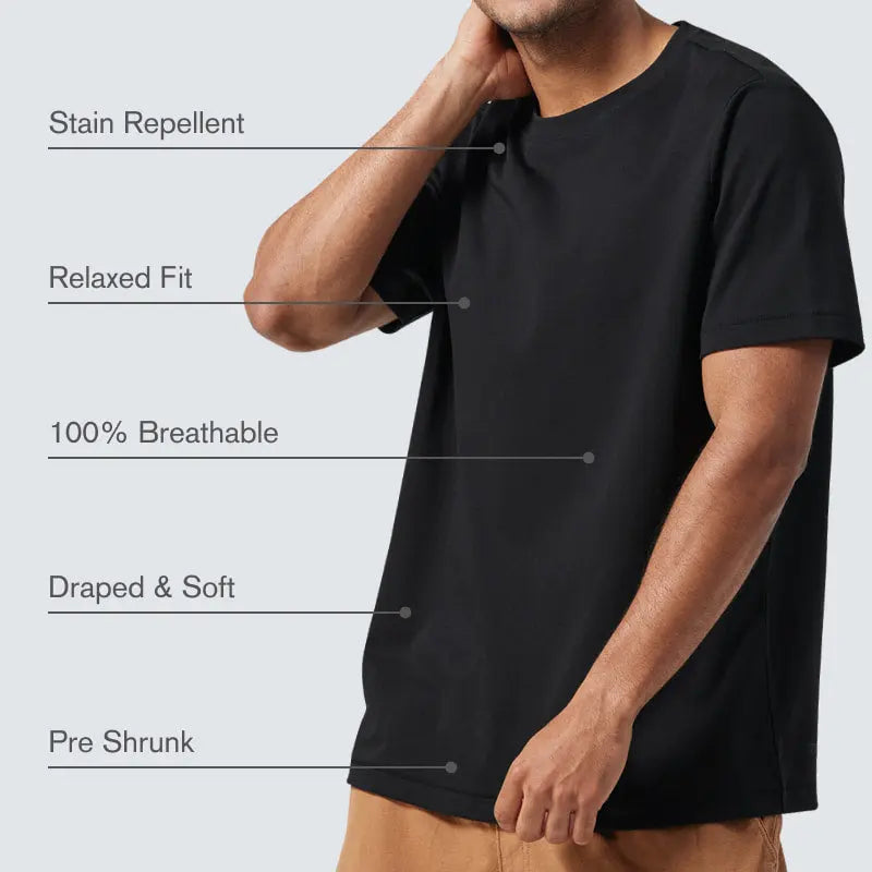 Hydrophobic T-shirt - water and stain resistant