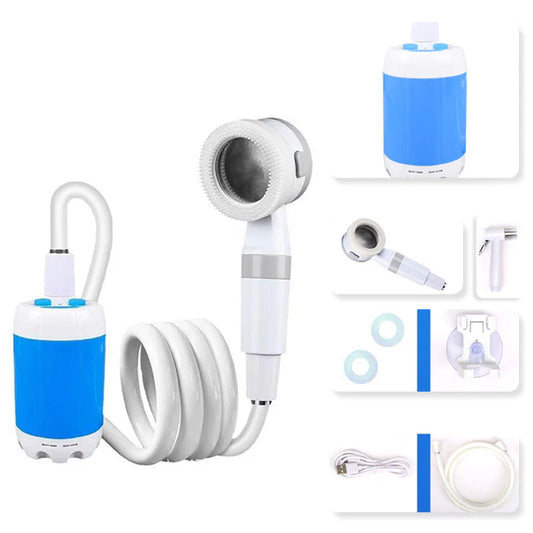 Portable Water Pump: Kit with Hose & Nozzles